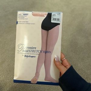 Unused pink seam tights